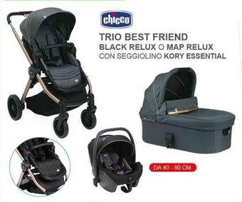 TRIO BEST FRIEND BLACK RELUX O MAP RELUX CON SEGGIOLINO KORY ESSENTIAL