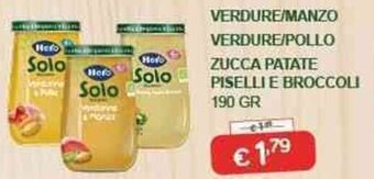 Primi Anni VERDURE/MANZO VERDURE/POLLO ZUCCA PATATE PISELLI E BROCCOLI 190 GR offerta