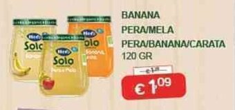 Primi Anni BANANA PERA/MELA PERA/BANANA/CARATA 120 gr offerta