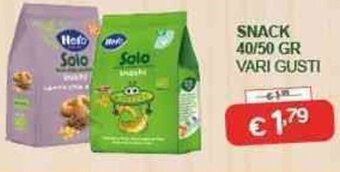 Primi Anni SNACK 40/50 GR VARI GUSTI offerta