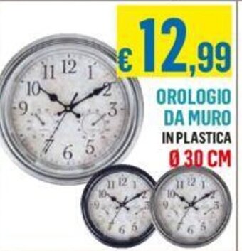 Satur OROLOGIO DA MURO IN PLASTICA Ø 30 cm offerta