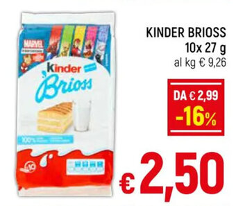 A&O KINDER BRIOSS 10x 27 g offerta