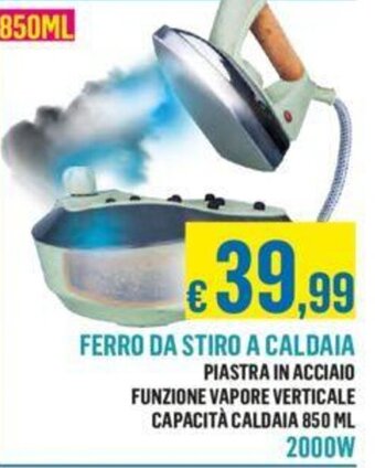Satur FERRO DA STIRO A CALDAIA 2000W offerta