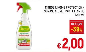 A&O CITROSIL HOME PROTECTION - SGRASSATORE DISINFETTANTE, 650 ml offerta