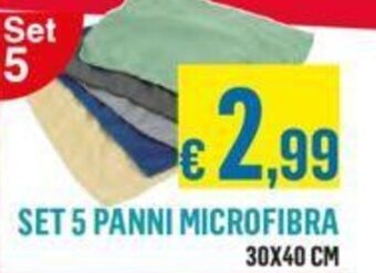 Satur SET 4 PANNI MICROFIBRA SET 5 PANNI MICROFIBRA 28X38 CM offerta