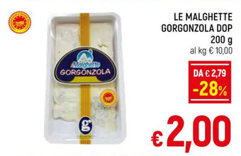 A&O LE MALGHETTE GORGONZOLA DOP 200 g offerta
