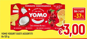 A&O YOMO YOGURT GUSTI ASSORTITI 8x 125 g offerta