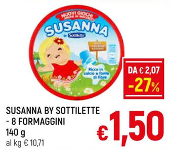 A&O SUSANNA BY SOTTILETTE - 8 FORMAGGINI 140 g offerta