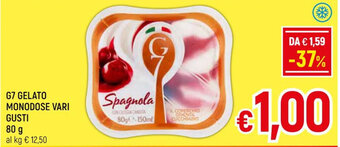 A&O G7 GELATO MONODOSE VARI GUSTI 80 g offerta