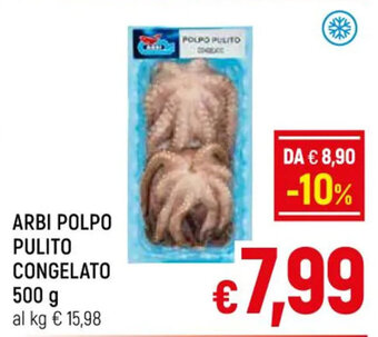 A&O ARBI POLPO PULITO CONGELATO 500 g offerta