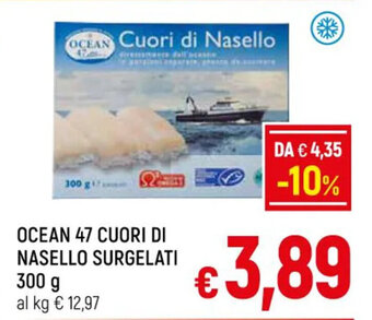 A&O OCEAN 47 CUORI DI NASELLO SURGELATI 300 g offerta