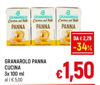 A&O GRANAROLO PANNA CUCINA 3x 100 ml offerta