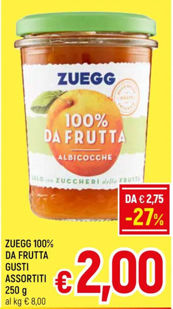 A&O ZUEGG 100% DA FRUTTA GUSTI ASSORTITI 250 g offerta