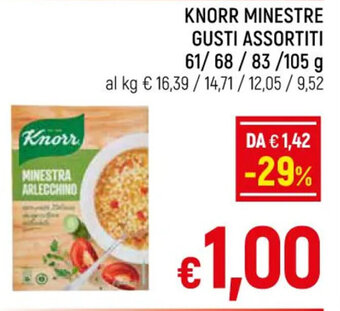A&O KNORR MINESTRE GUSTI ASSORTITI 61/ 68 / 83/105 g offerta
