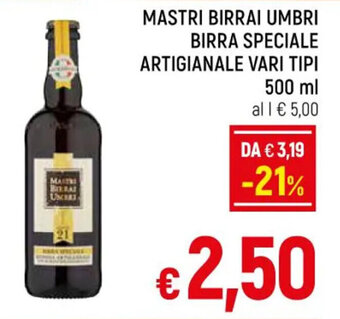 A&O MASTRI BIRRAI UMBRI BIRRA SPECIALE ARTIGIANALE VARI TIPI 500 ml offerta