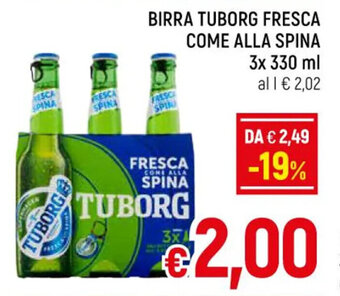 A&O BIRRA TUBORG FRESCA COME ALLA SPINA 3x 330 ml offerta