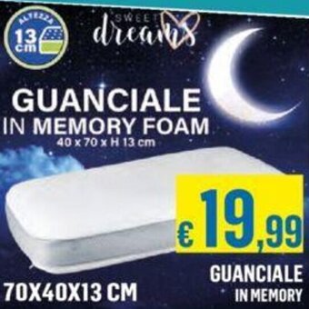 Satur GUANCIALE IN MEMORY FOAM 40x70xH13 cm offerta