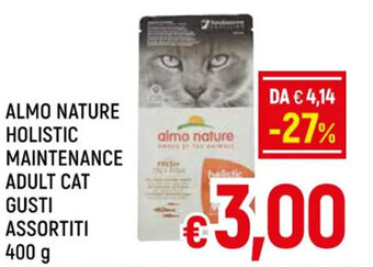 A&O ALMO NATURE HOLISTIC MAINTENANCE ADULT CAT GUSTI ASSORTITI 400 g offerta