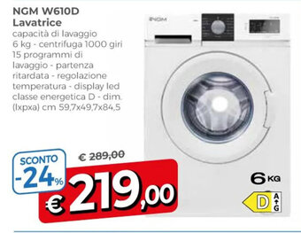 A&O NGM W610D Lavatrice offerta