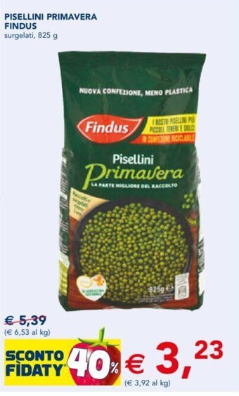 Esselunga PISELLINI PRIMAVERA FINDUS 825 g offerta