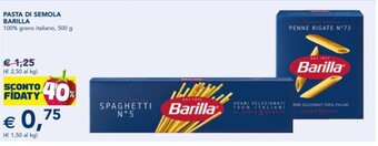 PASTA DI SEMOLA BARILLA 100% grano italiano, 500 g