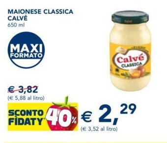 Esselunga MAIONESE CLASSICA CALVÉ 650 ml offerta