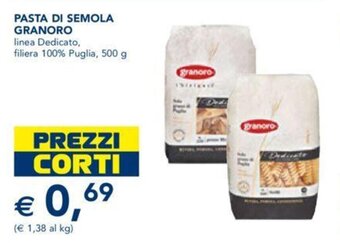 Esselunga PASTA DI SEMOLA GRANORO 500 g offerta