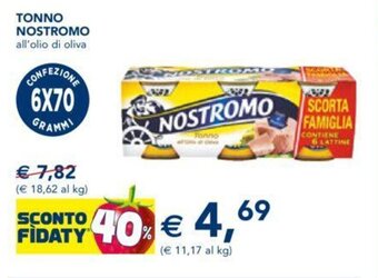 Esselunga TONNO NOSTROMO all'olio di oliva offerta