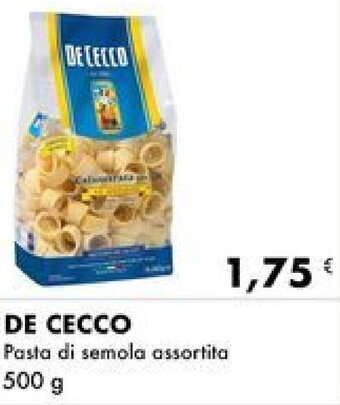 DE CECCO Pasta di semola assortita 500 g