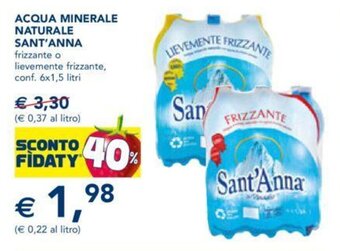 Esselunga ACQUA MINERALE NATURALE SANT'ANNA conf. 6x1,5 litri offerta