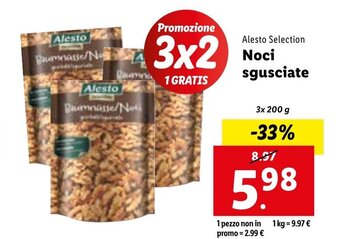 Lidl Alesto Selection Noci sgusciate 3x200 g offerta