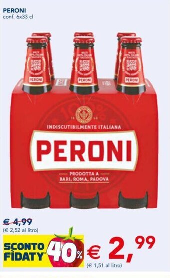 Esselunga PERONI conf. 6x33 cl offerta