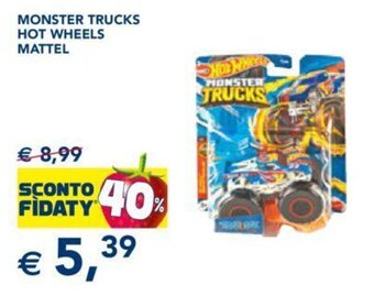 Esselunga MONSTER TRUCKS HOT WHEELS MATTEL offerta