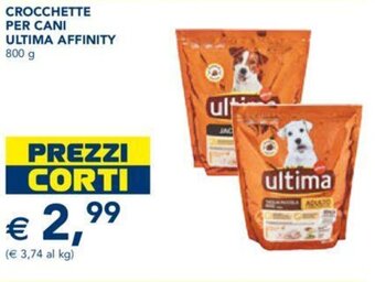Esselunga CROCCHETTE PER CANI ULTIMA AFFINITY 800 g offerta