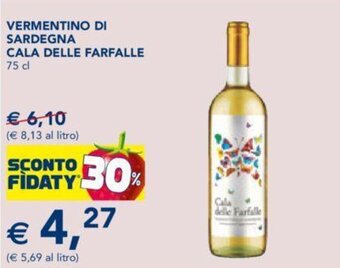 Esselunga VERMENTINO DI SARDEGNA CALA DELLE FARFALLE 75 cl offerta