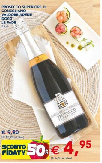 Esselunga PROSECCO SUPERIORE DI CONEGLIANO VALDOBBIADENE DOCG LE FADE 75 cl offerta