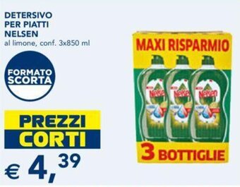 Esselunga DETERSIVO PER PIATTI NELSEN al limone, conf. 3x850 ml offerta