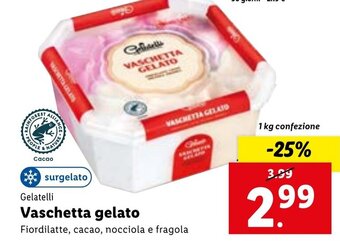 Lidl Gelatelli Vaschetta gelato 1 kg confezione offerta