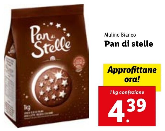Mulino Bianco Pan di stelle 1 kg confezione offerta di Lidl