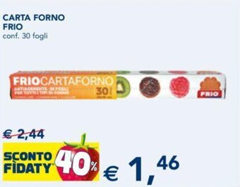 Esselunga CARTA FORNO FRIO conf. 30 fogli offerta
