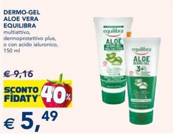 Esselunga DERMO-GEL ALOE VERA EQUILIBRA 150 ml offerta