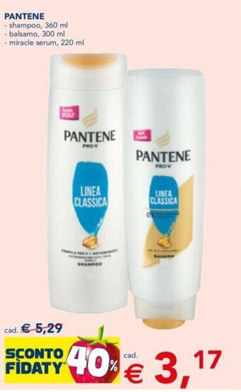 Esselunga PANTENE - shampoo, 360 ml - balsamo, 300 ml - miracle serum, 220 ml offerta