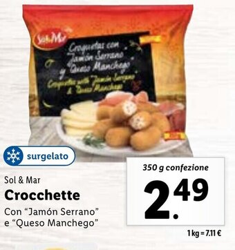 Lidl Sol & Mar Crocchette 350 g confezione offerta
