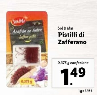 Sol & Mar Pistilli di Zafferano 0,375 g confezione