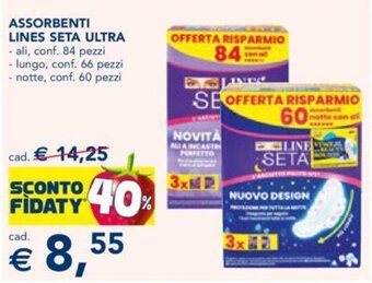 Esselunga ASSORBENTI LINES SETA ULTRA offerta