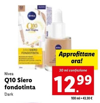 Nivea Q10 Siero fondotinta 30 ml confezione