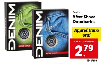 Lidl Denim After Shave Dopobarba 100 ml confezione offerta