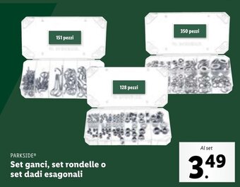 Lidl PARKSIDE Set ganci, set rondelle o set dadi esagonali offerta