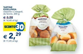 Esselunga TARTINE ESSELUNGA classiche o integrali, da farcire, 200 g offerta
