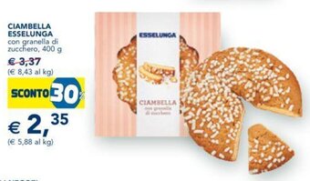 CIAMBELLA ESSELUNGA con granella di zucchero, 400 g